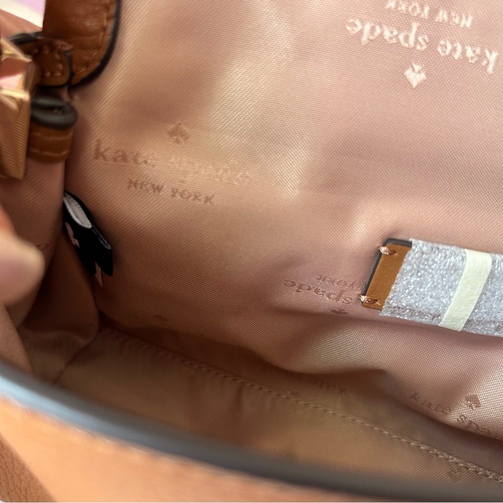 kate spade New York Tan Pebbled Leather Crossbody Bag - Picture 8 of 8